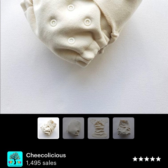 Heavy Organic Merino Wool Diaper Full Set - Picture 16 of 16